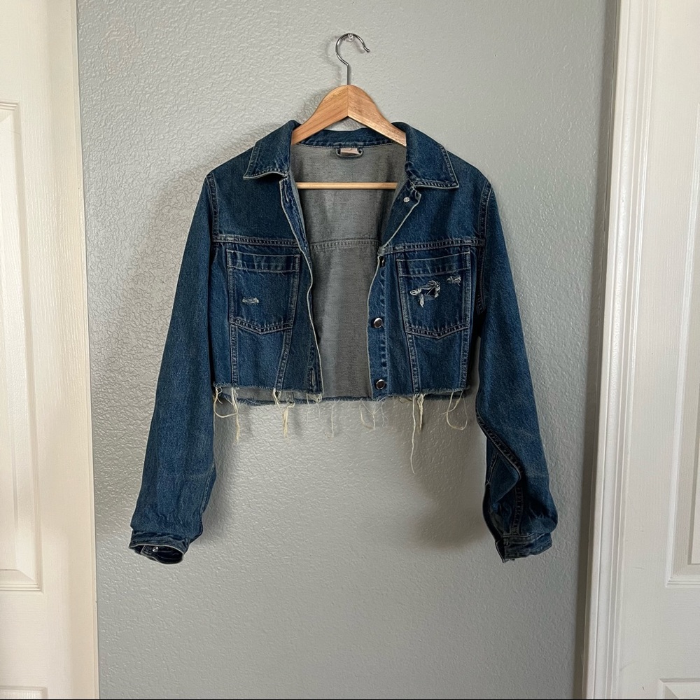 Cropped Denim Jacket Size M